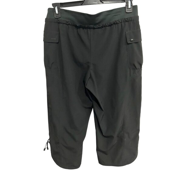 Prima Danskin Pull On Capri Pants Black Sz Large Yoga Workout Athleisure - Picture 2 of 11